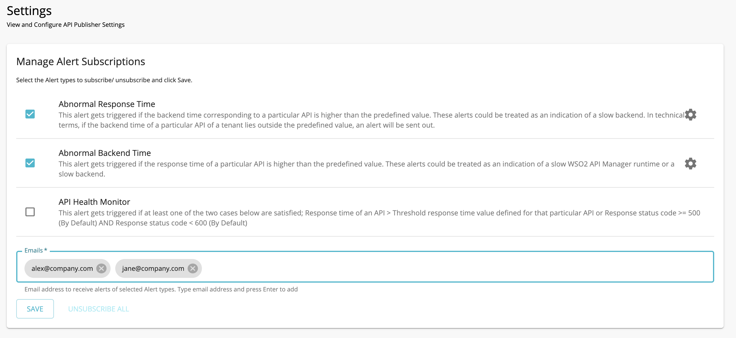 Unubscribe to alerts in publisher