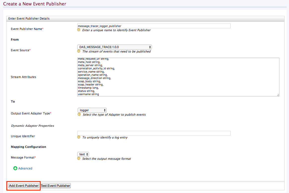 Add a Event Publisher
