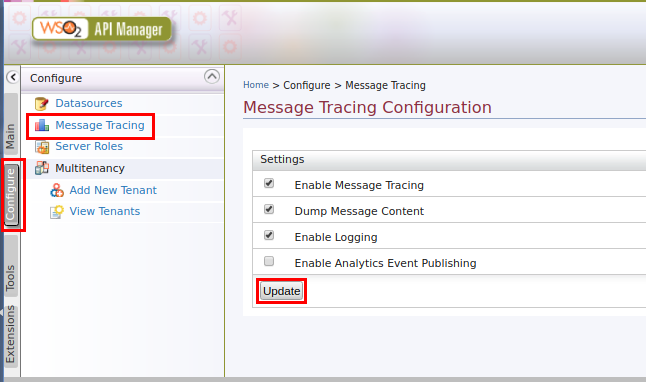 Message tracing
