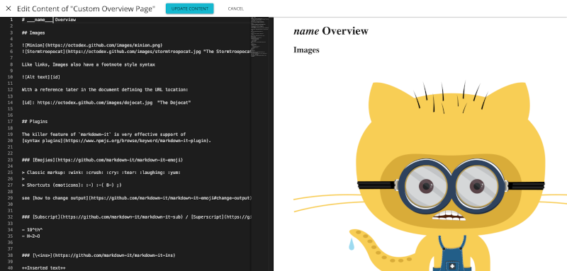 override api overview page per api publisher
