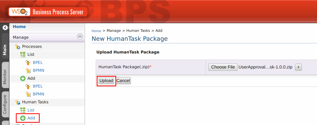 Add Human Task to EI