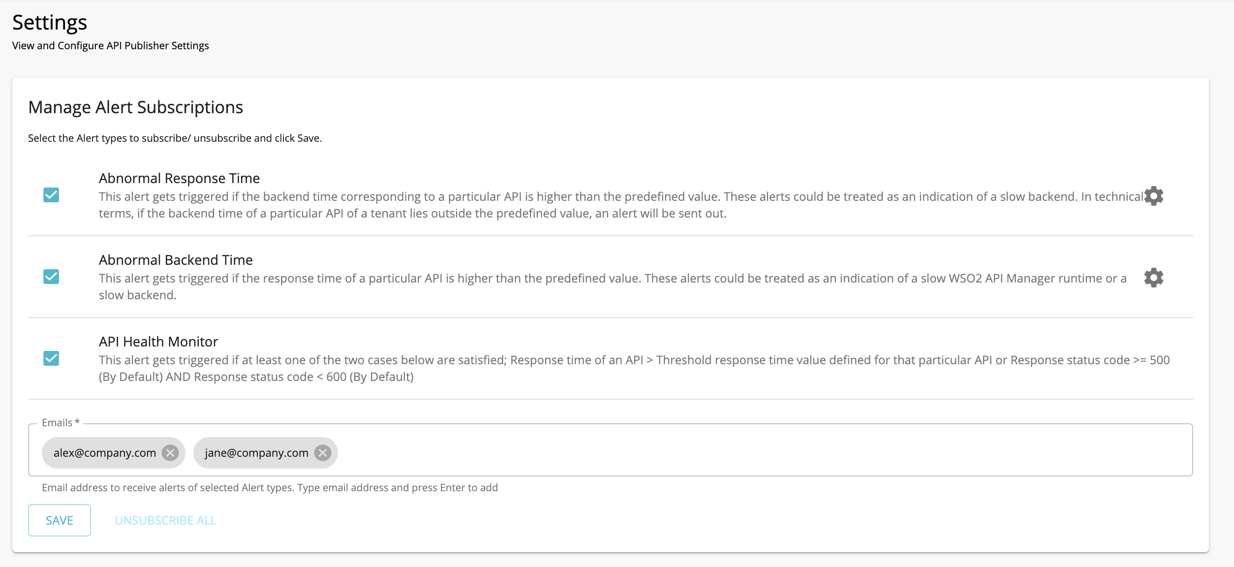 Subscribe to alerts in publisher