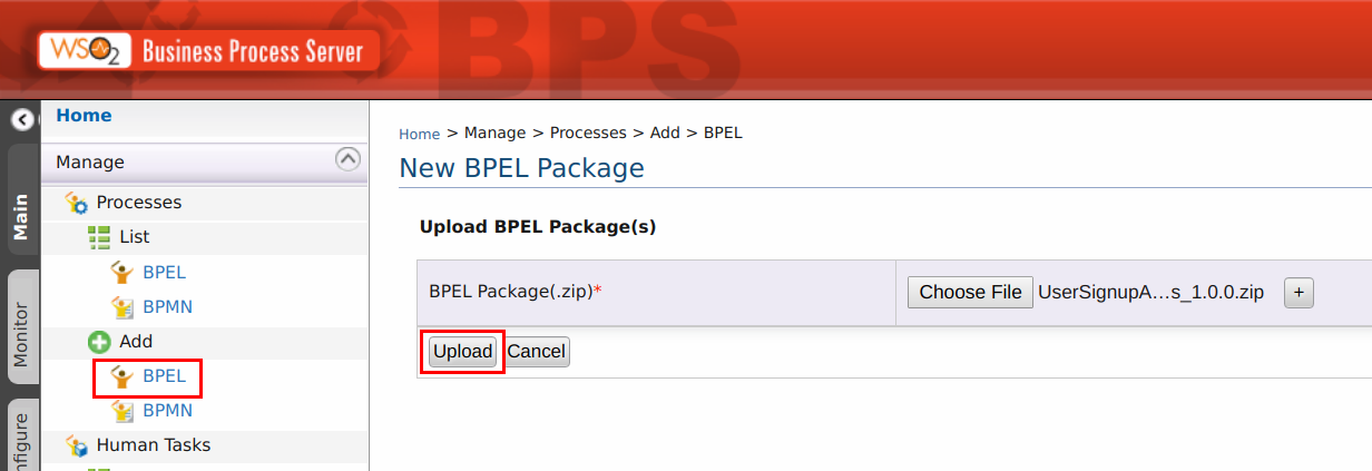 Add BPEL to EI