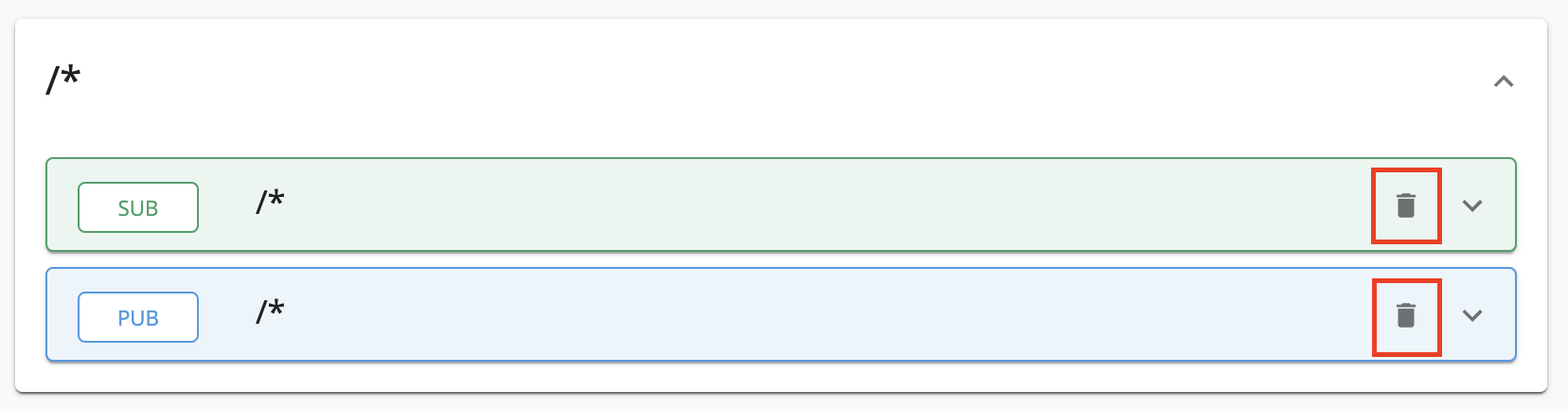WebSocket API Delete Topic
