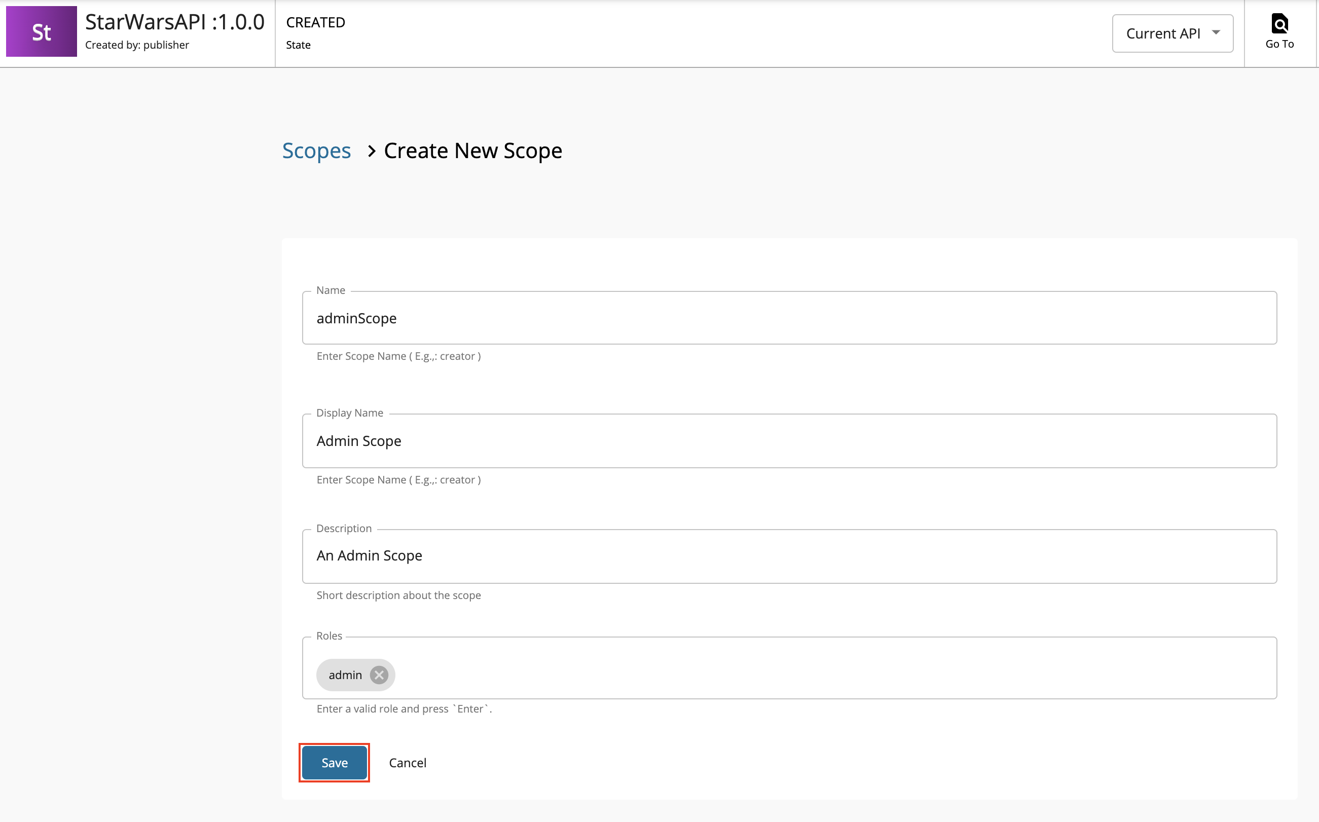 Create a scope