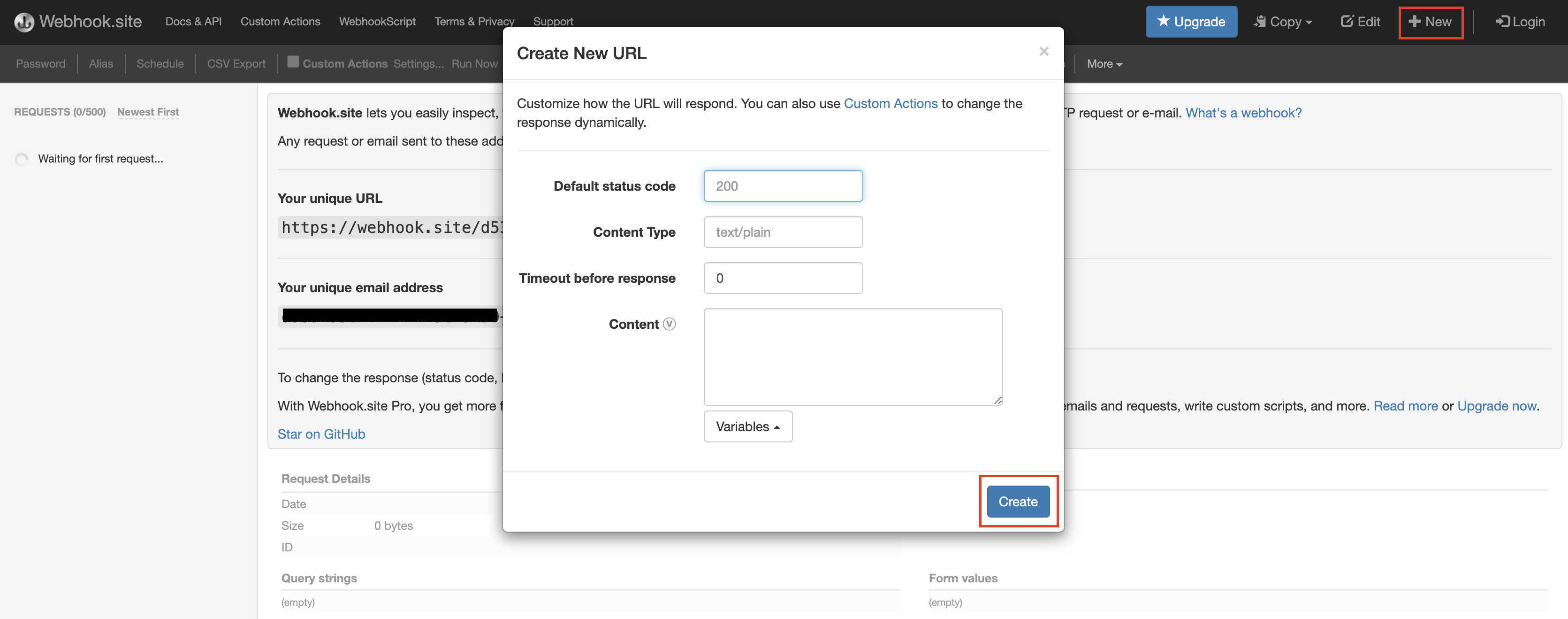 Create Callback URL