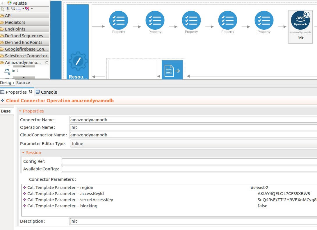 Add values to the init operation
