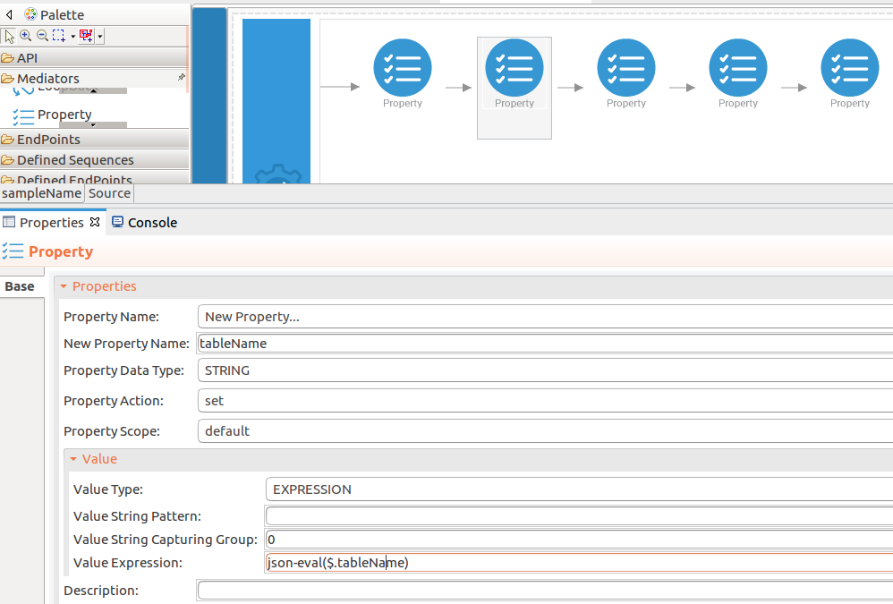 Add values to capture tableName