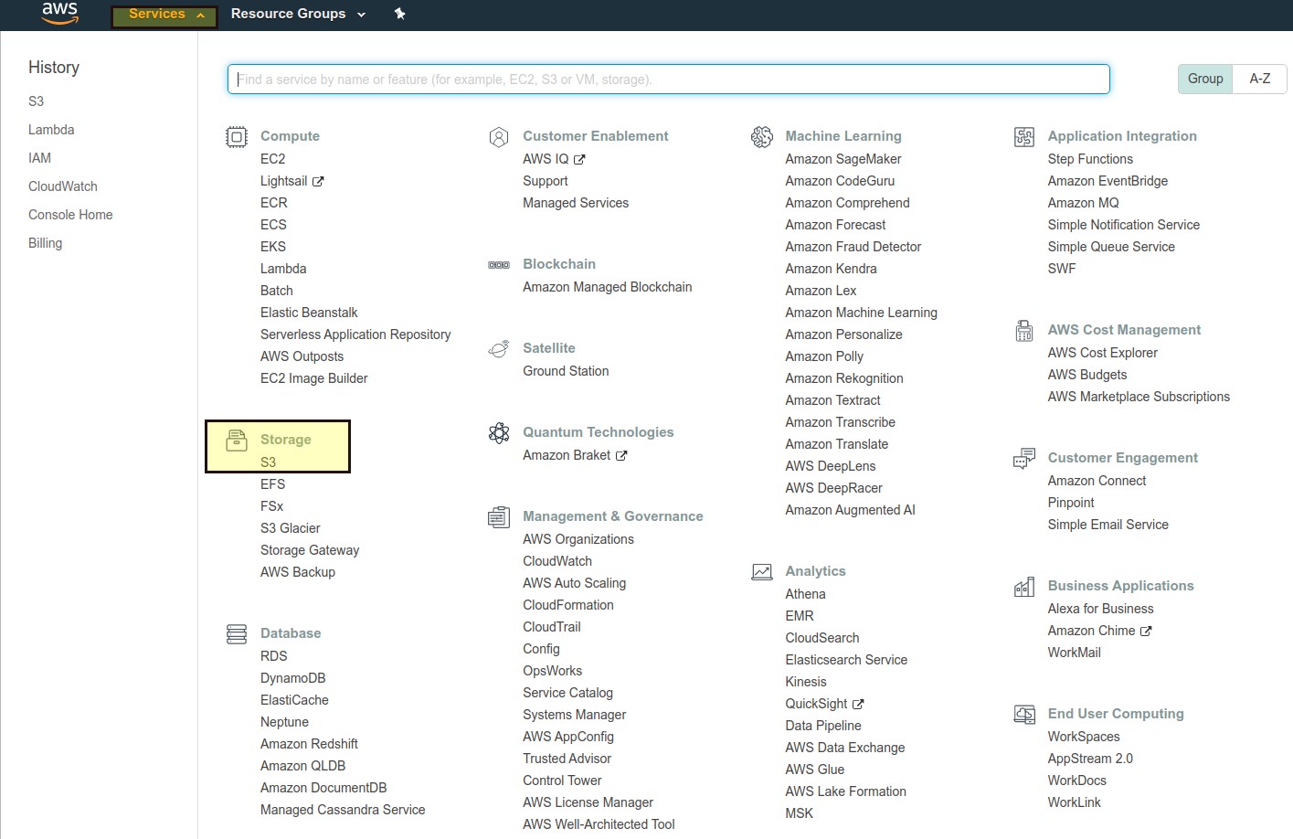 Select amazon services