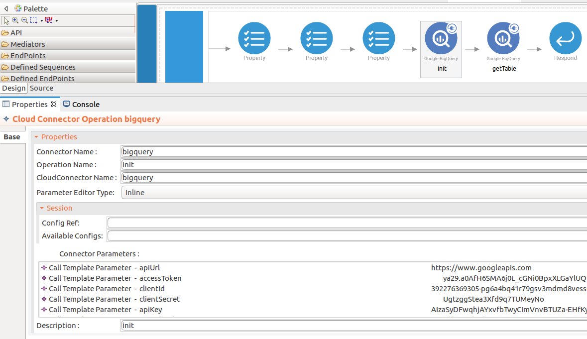 Add values to the init operation