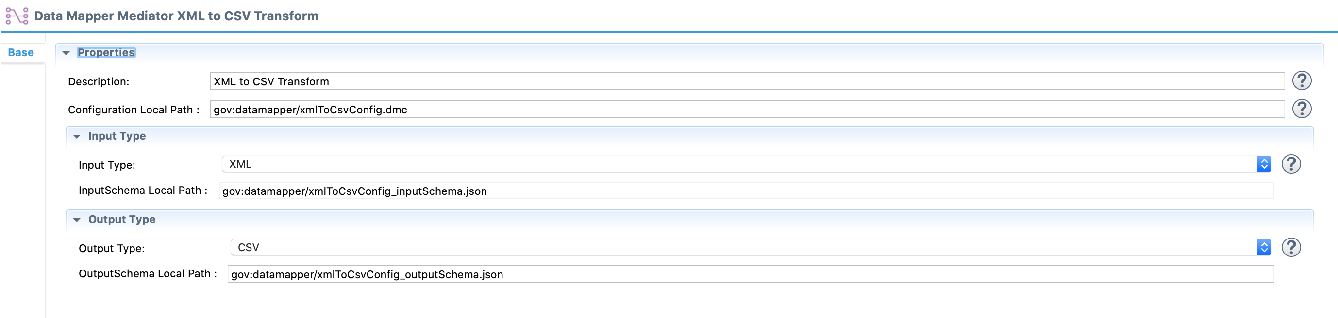 datamapper input output config