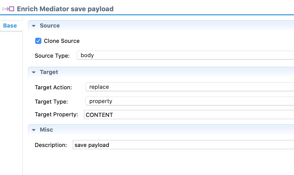 enrich - save payload