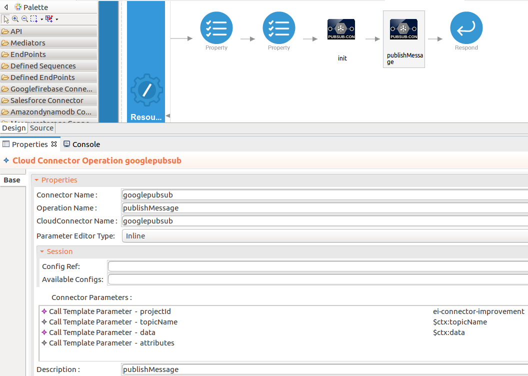 Add values to the createTopicSubscription operation