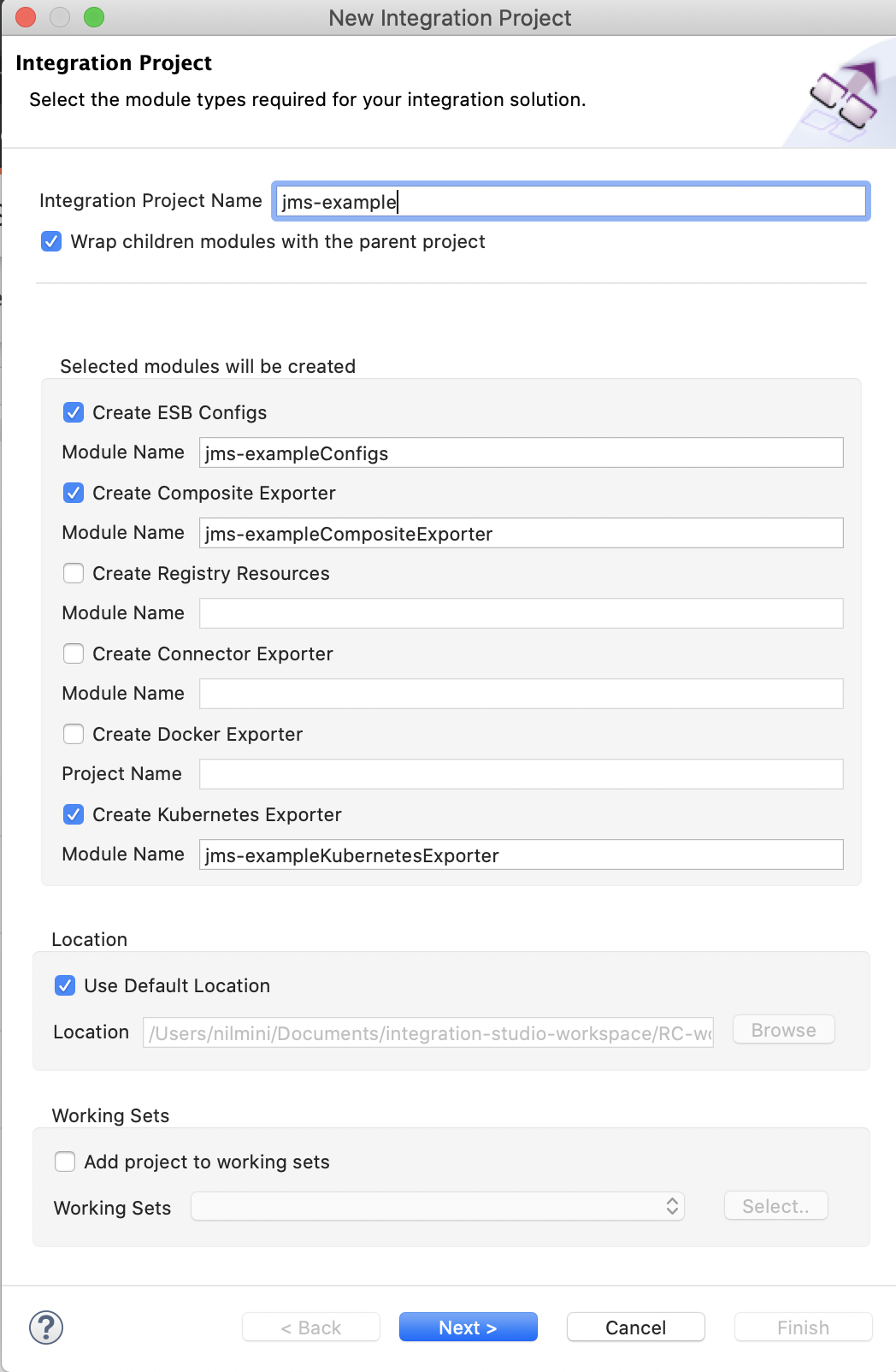 Create ESB Config Project