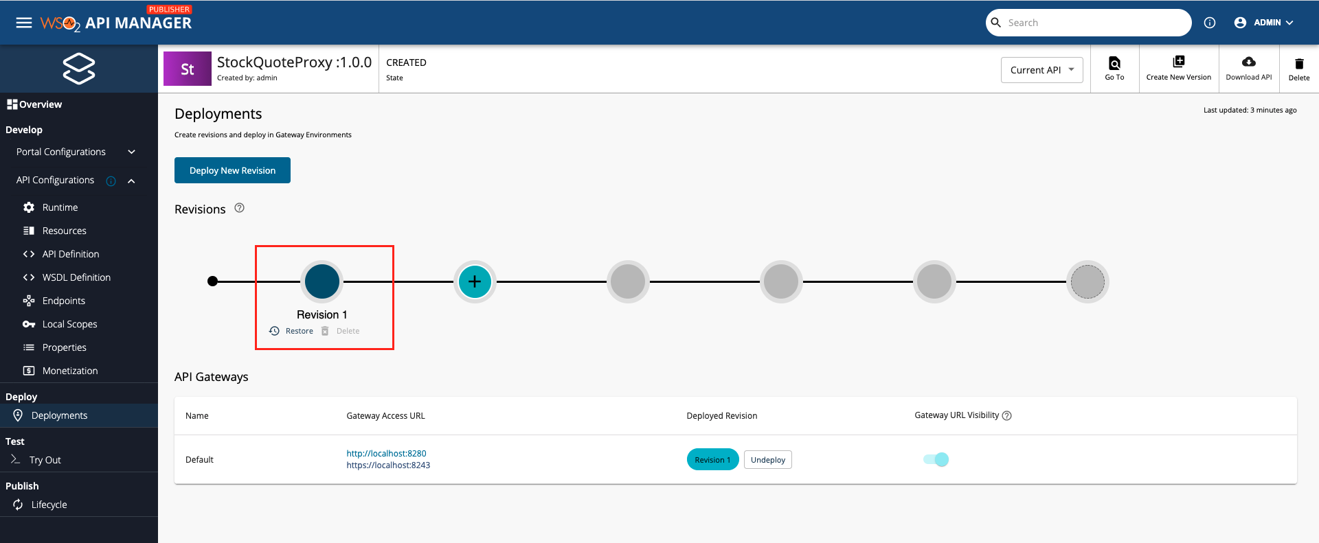 api first revision