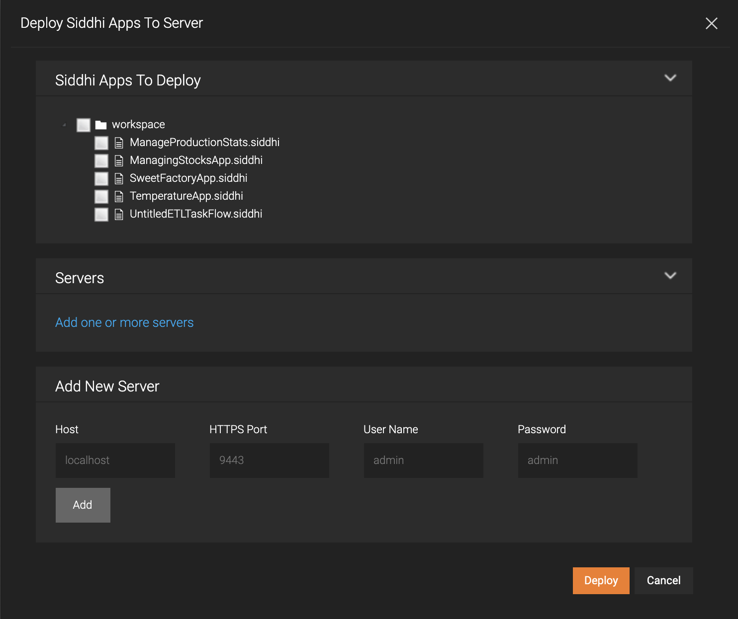Deploy Siddhi Apps to Server