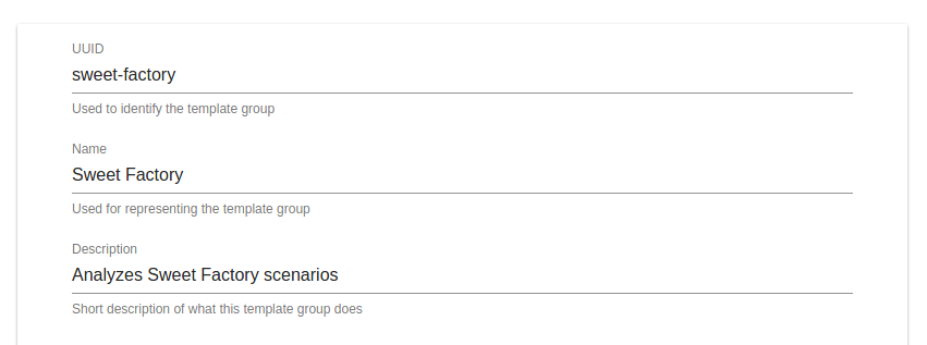 Template Group Basic Details