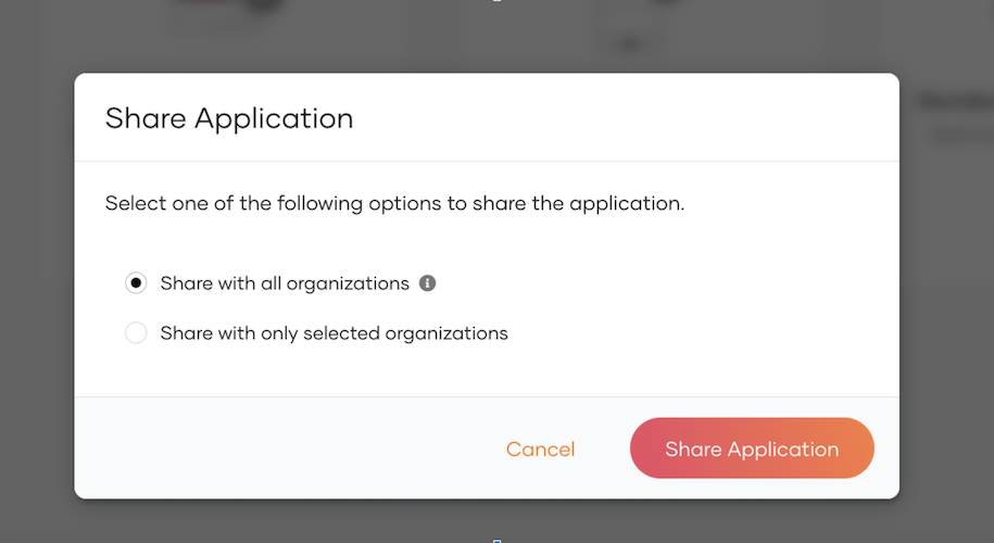 Allow sharing with organizations