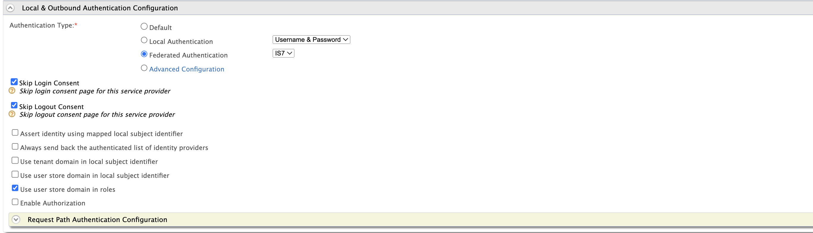 Configure federated authenticator