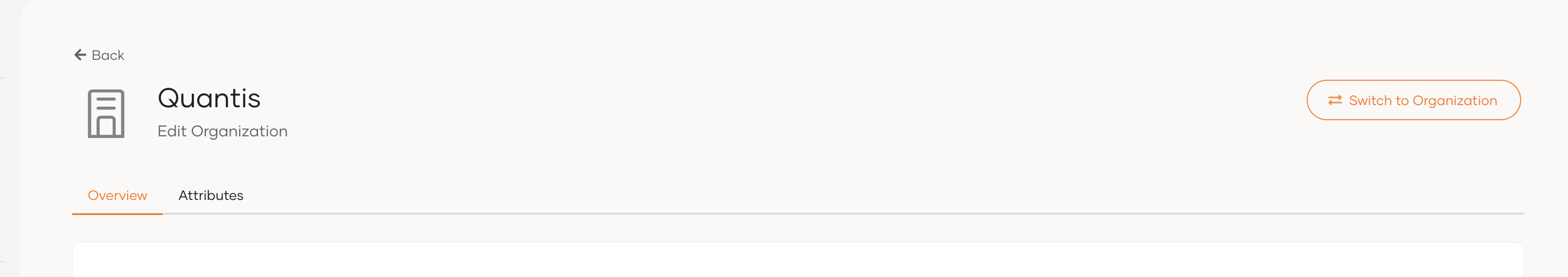Switch organizations 