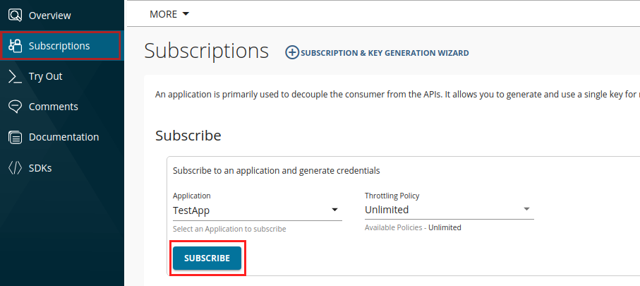 Subscribe to the API