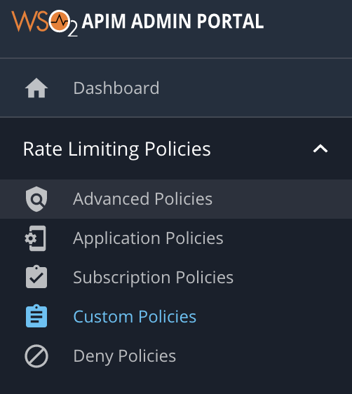 Add Custom policy page