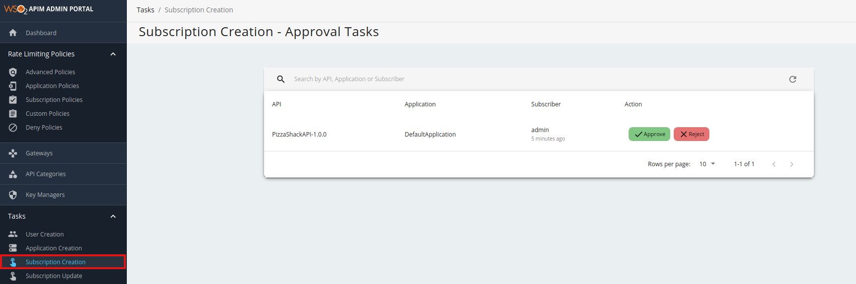 Subscription Creation Tasks