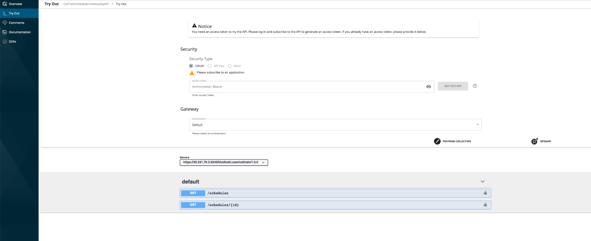 Developer Portal Tryout