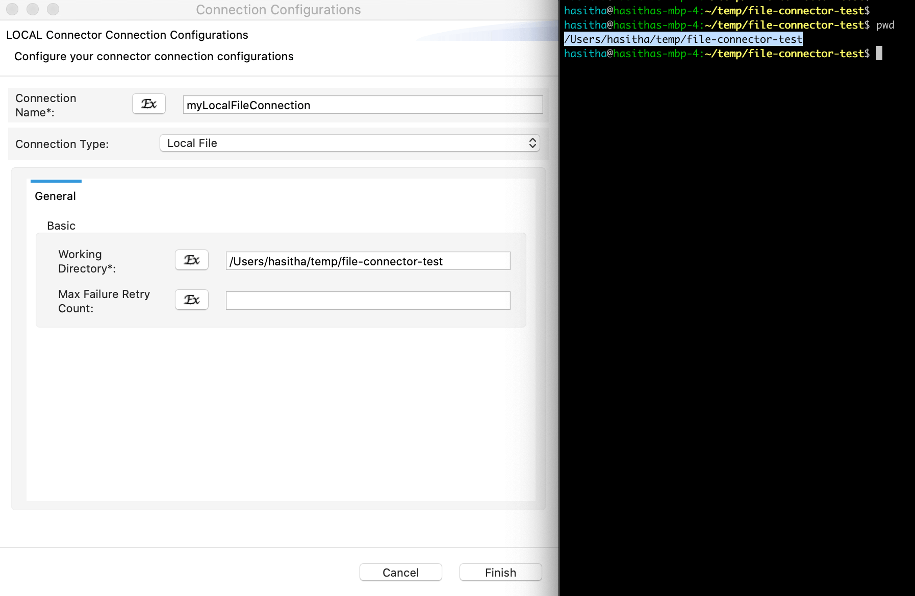 working directory
