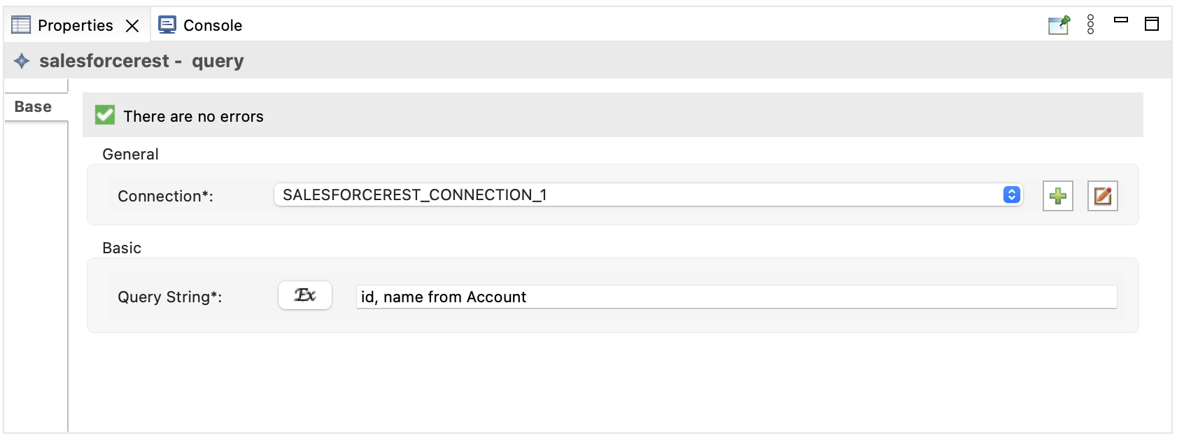 Configure query operation.