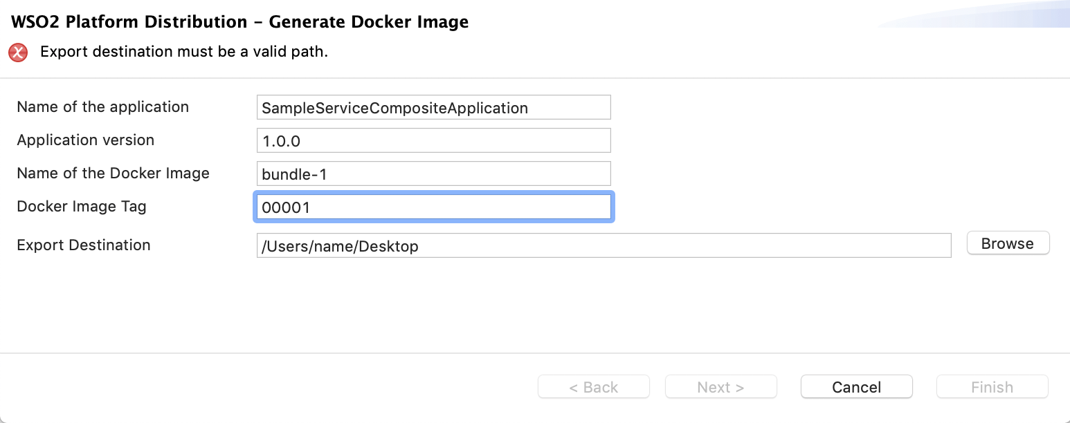 Create docker image dialog