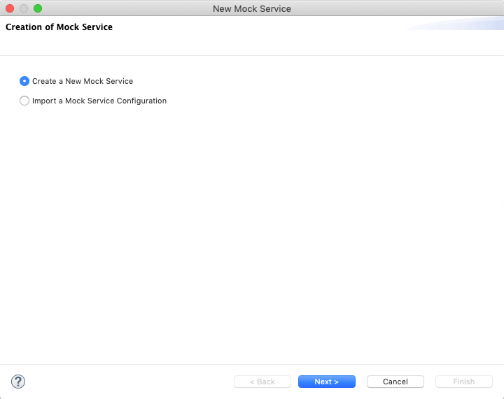 Select Create Mock Service Method