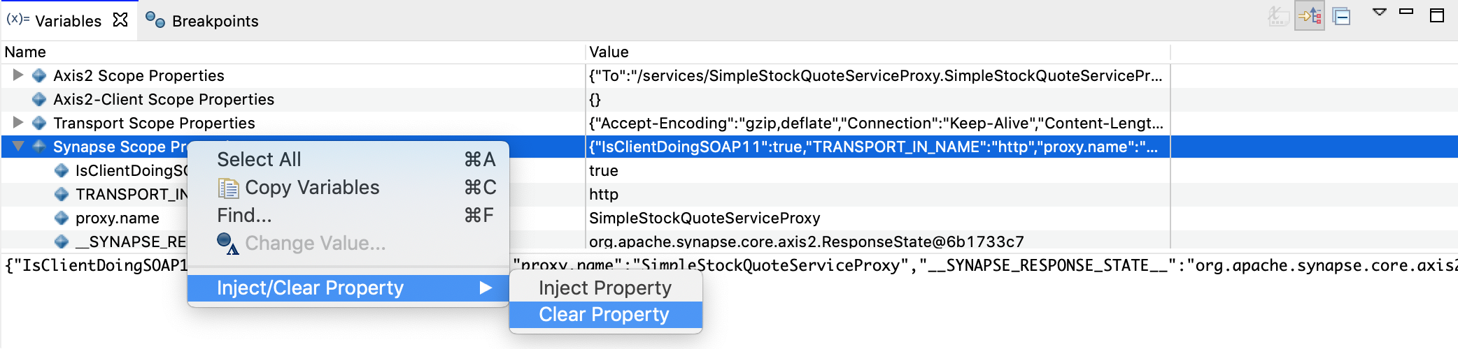 select debugging