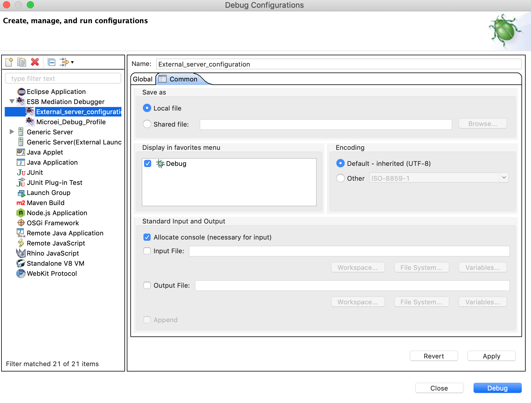 select debugging