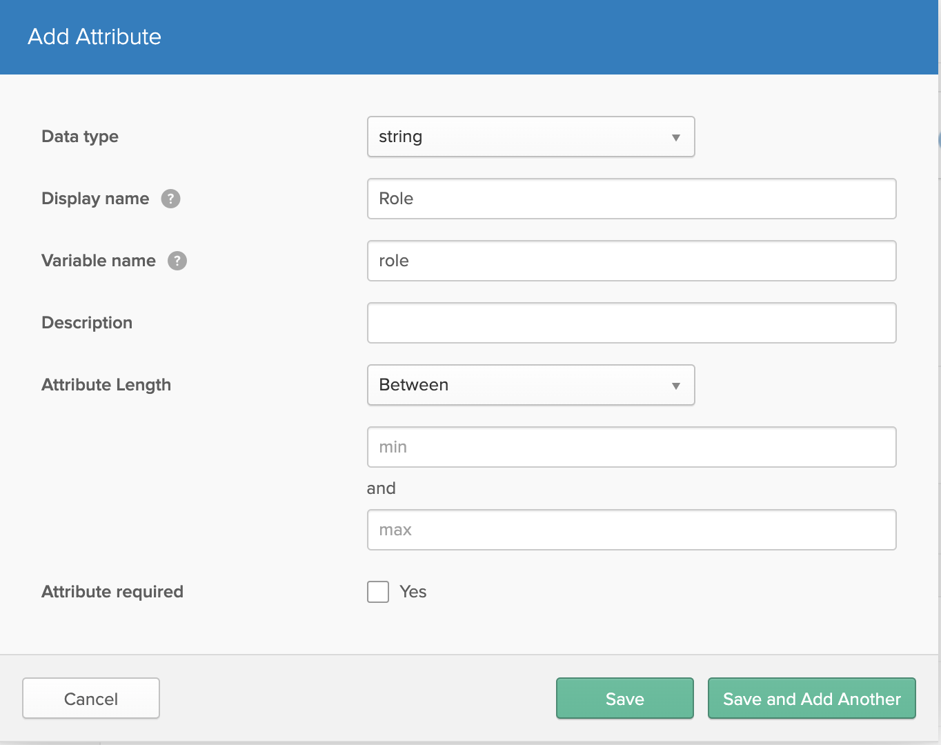 Add new attributes
